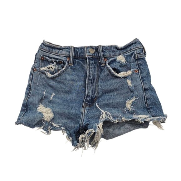 Women's - Abercrombie & Fitch The Mom High Rise Shorts, Size 00 - Picture 1 of 5